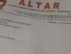 ALTAR Layangkan Surat Audensi Kepada Pj Bupati Tangerang